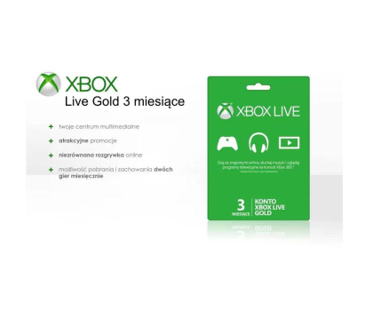 Kod cyfrowy Microsoft Abonament Xbox Live 3 miesiące
